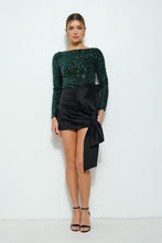 Black High Waist Front Big Bow Mini Skirt