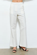White High-waisted Flared Tailored Pants