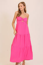 Hot Pink Brunch Babe Cutout Airflow Maxi Dress
