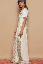 Almond Floral Patchwork Embroidery Overall
