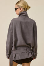 Graphite Double Breasted Trench Jacket