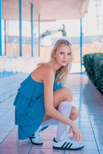 Blue Romantic Flair One-Shoulder Ruffled Mini Dress