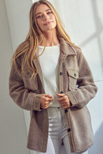 Mocha Plus Sherpa Fleece Shacket