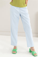 L.Blue Straight Leg Cropped Pants