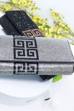 Silver Party Night Club Rhinestone Pave Clutch