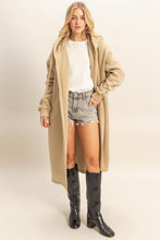 Taupe Fleece French Terry Hood Coat