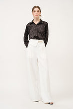 Black Long Sleeve Rhinestones Embellished Shirt Top