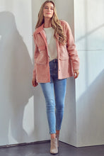 Mauve Plus Sherpa Fleece Puffy Shacket