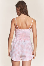 Pink Gingham Smocked Romper