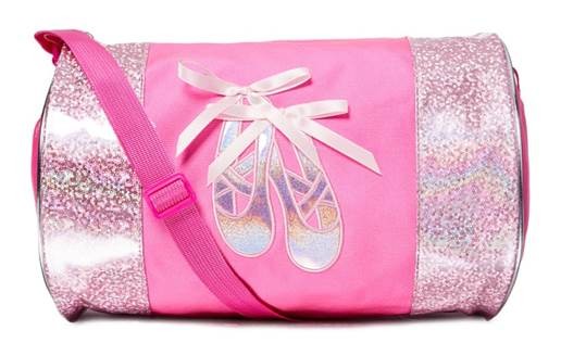 Pink/Fuschia Iridescent Ballet Slippers Dance Duffel