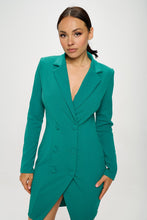Green Celena Blazer Mini Dress