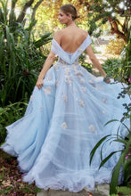 Blue Fairytale Garden Couture Ball Gown