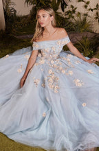 Blue Fairytale Garden Couture Ball Gown