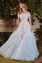 Blue Fairytale Garden Couture Ball Gown
