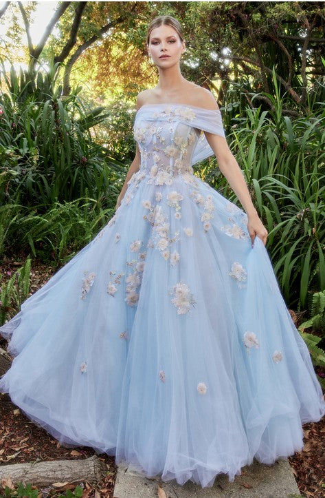 Blue Fairytale Garden Couture Ball Gown – Aquarius Brand