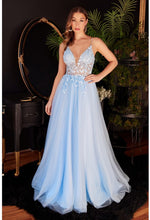 Blue Layered Tulle A-Line Dress