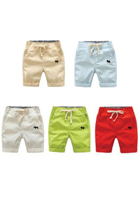 Beige Dog Logo Shorts