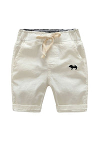 White Dog Logo Shorts
