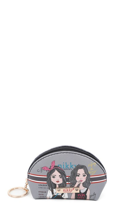 Twin Sister Half Moon Coin Purse