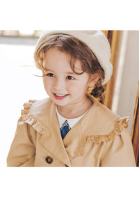Khaki Loose Mid-Length Trench Coat