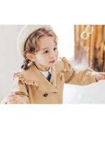 Khaki Loose Mid-Length Trench Coat