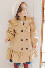 Khaki Loose Mid-Length Trench Coat