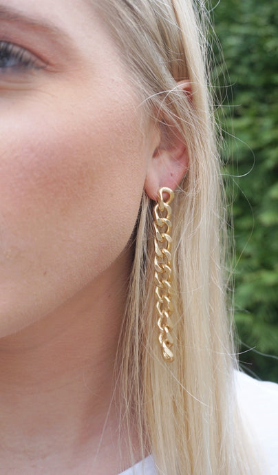 Gold Chain Link Earrings
