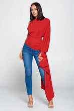 Red Cool One Shoulder Top
