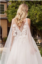 Off White Layered Tulle Wedding Ball Gown