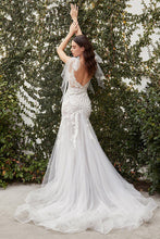 Off White Nude Lace Tulle Wedding Dress