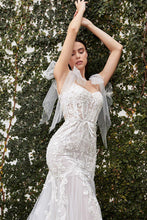 Off White Nude Lace Tulle Wedding Dress