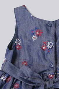 Denim Toddlers & Girls Princess Ruffles Dress