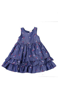 Denim Toddlers & Girls Princess Ruffles Dress