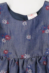 Denim Toddlers & Girls Princess Ruffles Dress