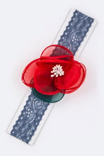 Kids Size Lace Flower Stretch Headband