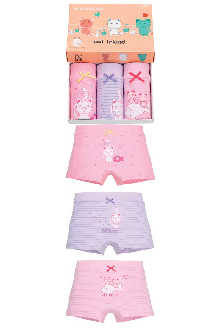 A-Girls Assorted 3pcs Boxer Set 1