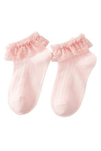 Pink Girls Mesh Lace Socks