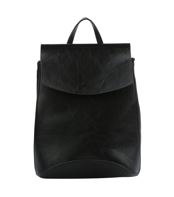 Black Fashion Convertible Daily Backpack Shoulder Bag
