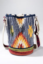 Denim Handwoven Nouveau Bucket Bag