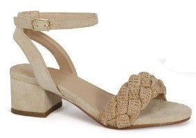 Beige Kids High Heel Dressy Sandal