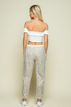 Champagne Sequin Jogger Pants