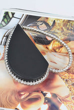 Black Heart Shape Stone Handle Clutch