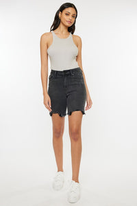 Black High Rise Bermuda Shortk
