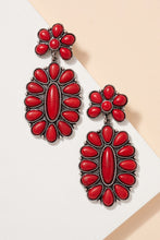 Sbco Western Oval Turquoise Drop Earrings