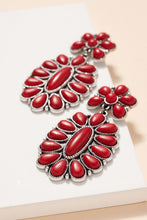 Sbco Western Oval Turquoise Drop Earrings