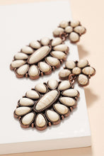 Cbwt Western Oval Turquoise Drop Earrings