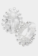 Teardrop Pearl Stone Necklace Clip On Earring Set