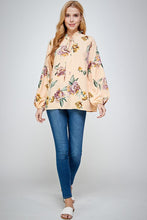 Peach Double Ruffle Long Sleeves Top