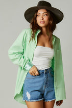 Apple Green Smile Sequin Patch Shirt