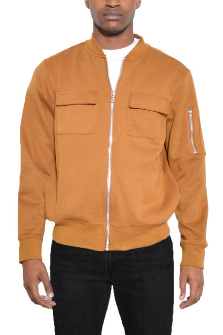 Ginger Cotton Zip Up Light Weight Jacket